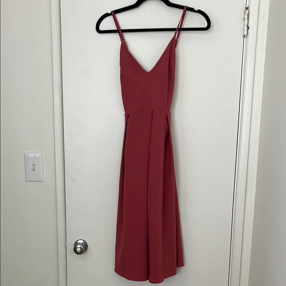 Elegant Red Sleeveless Dress